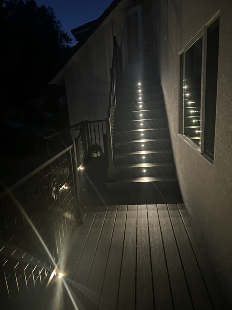 Lit Deck Stairs